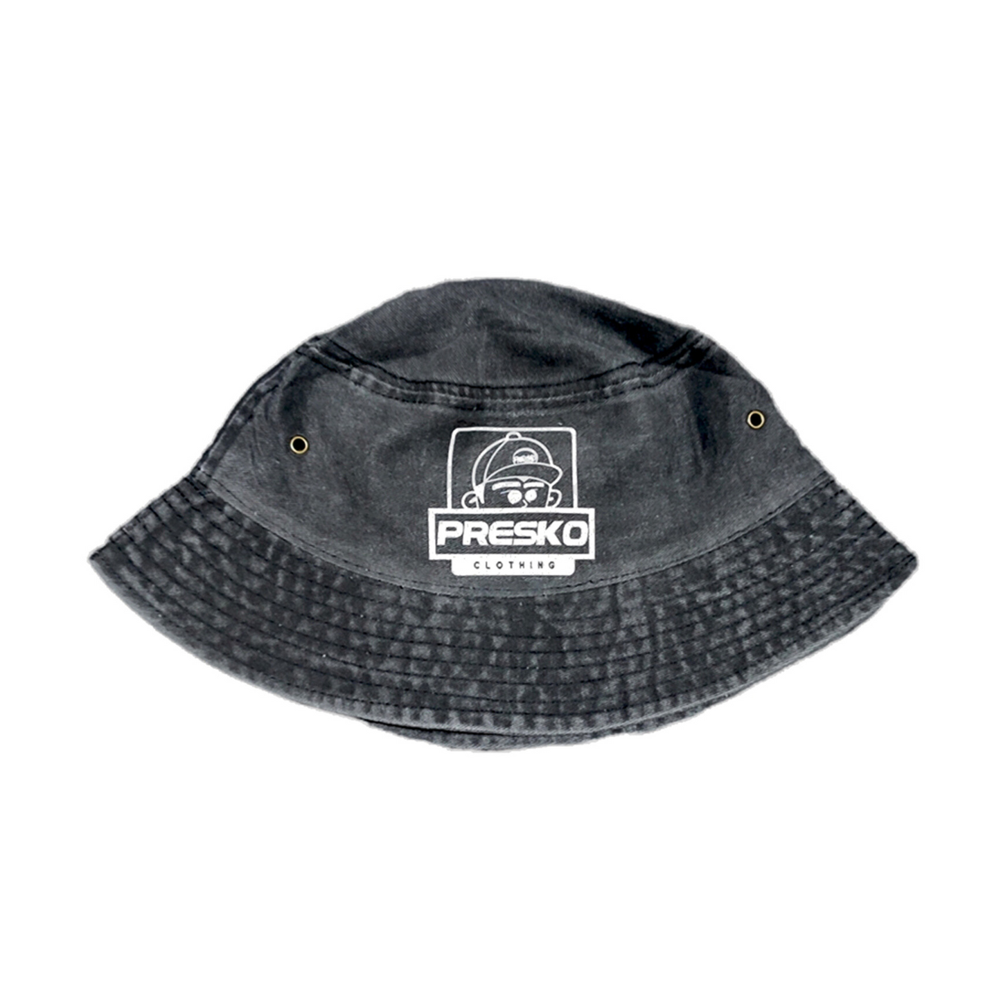 Presko: Black Washed (Bucket Hat)